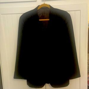 Black wool suit